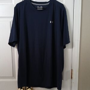 Under Armour Loose Heatgear Navy Blue short sleeve shirt Sz XL NWOT